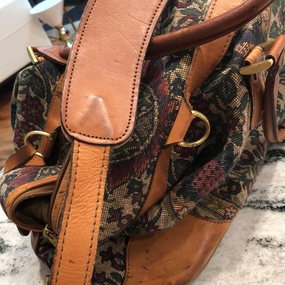 Very Rare Vintage Hartman “FLAME” Tapestry Weekender/duffle Bag - Picture 8 of 9